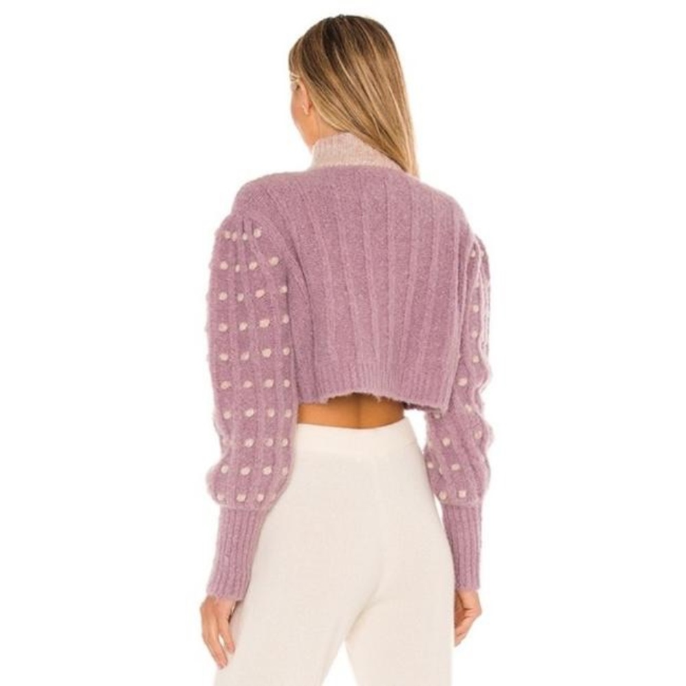 LoveShackFancy Jonae Cropped Half Zip Sweater - Picture 8 of 8